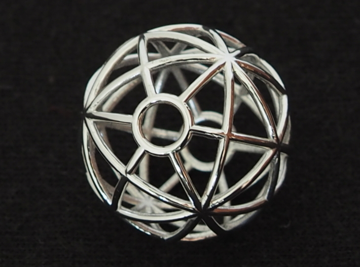 torus_pearl_type6_ultrathin 3d printed Rhodium Plated Brass