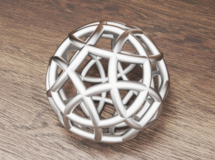 Twelve-Circle Sphere Pendant 3d printed 