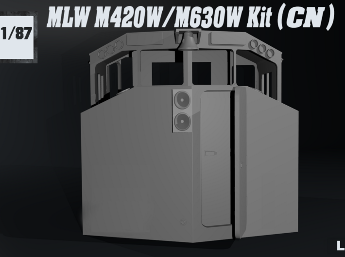 HO-scale MLW M420W / M630W Cab Kit CN  3d printed 
