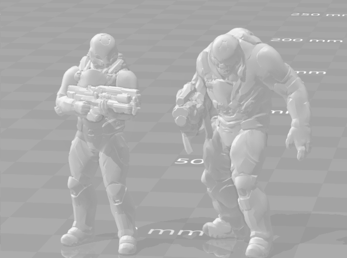 Doom Possessed Soldier miniature model games rpg 3d printed 