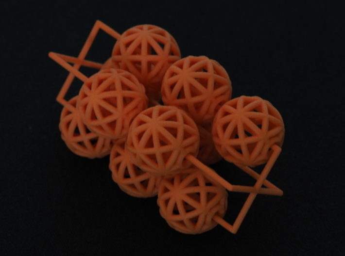 torus_pearl_loop_type4_normal 3d printed Orange Processed Versatile Plastic