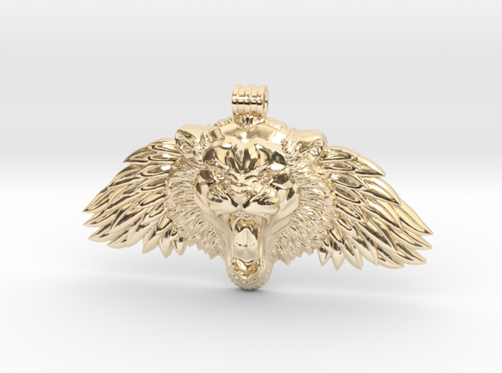 Winged Tiger pendant 3d printed