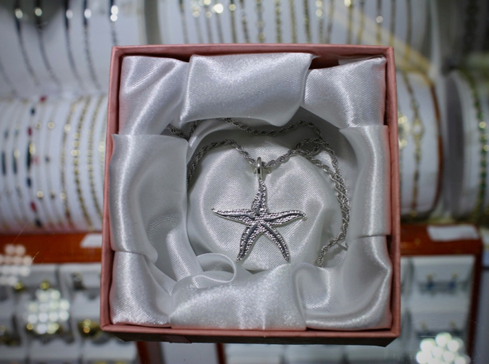 Kaps crustonian Starfish 3d printed Natural Sterling Silver