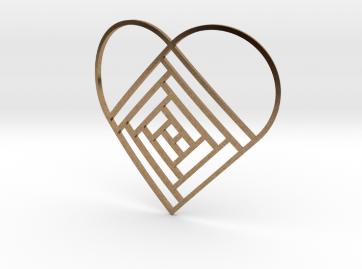 Quilt Block Log Cabin Pendant - Heart Edition 3d printed