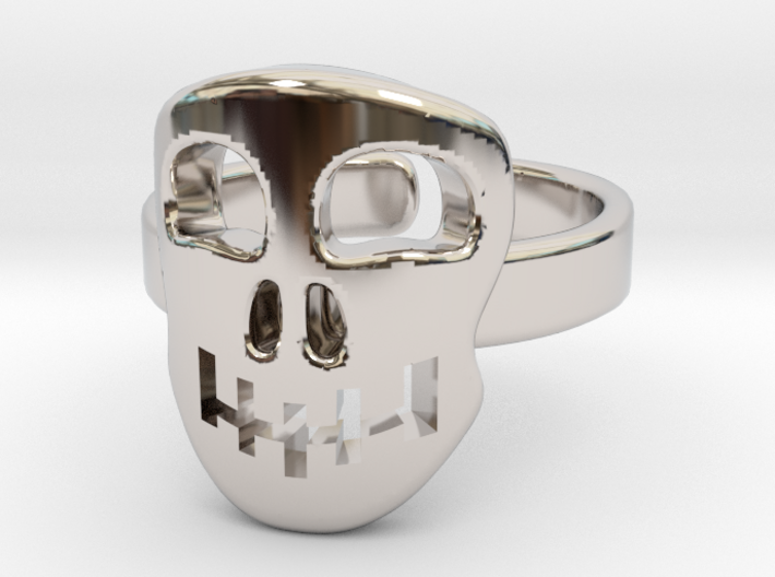 Skull mask [sizable ring] 3d printed