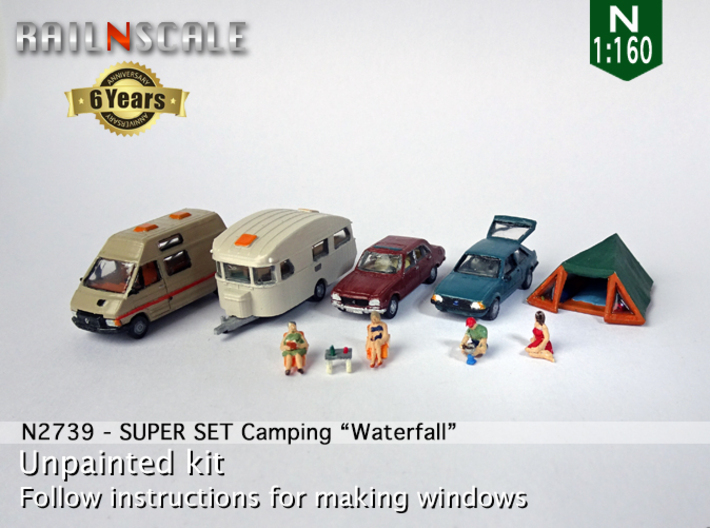 SUPER SET Camping &quot;Waterfall&quot; (N 1:160) 3d printed