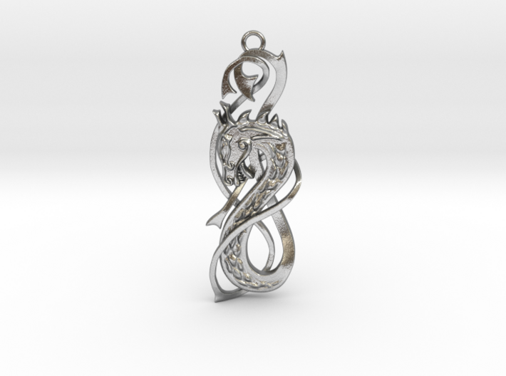 Nordic Dragon pendant 3d printed