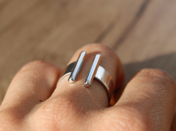 Double Rod Ring 3d printed 