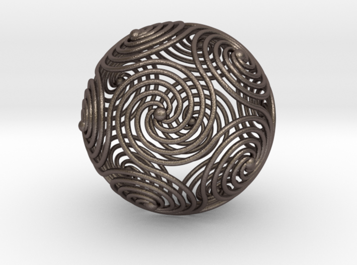 Spiraling Icosahedron | 4mm 3d printed