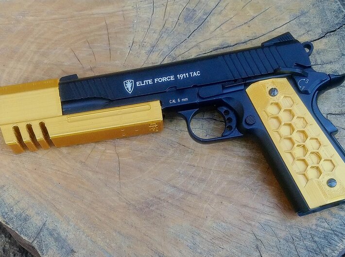Match Weight Tomb Raider Compensator for 1911 3d printed 