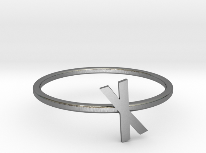 Letter X Ring 3d printed