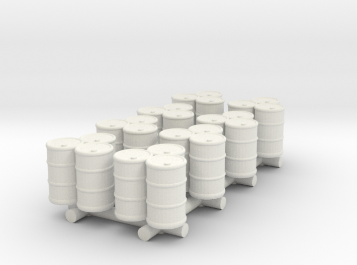 Set of 3 Oil Drums (x8) 3d printed 
