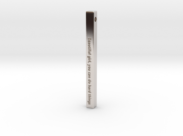 Vertical Bar Customized Pendant &quot;Beautiful girl yo 3d printed