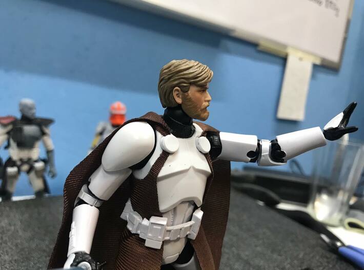 Accessory Hand for 6" Obi-Wan 3d printed 