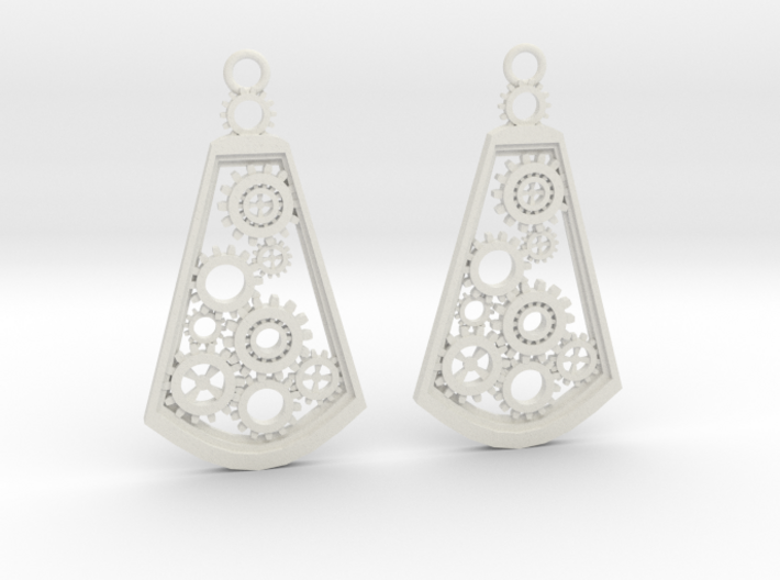 Steampunk earrings 3d printed