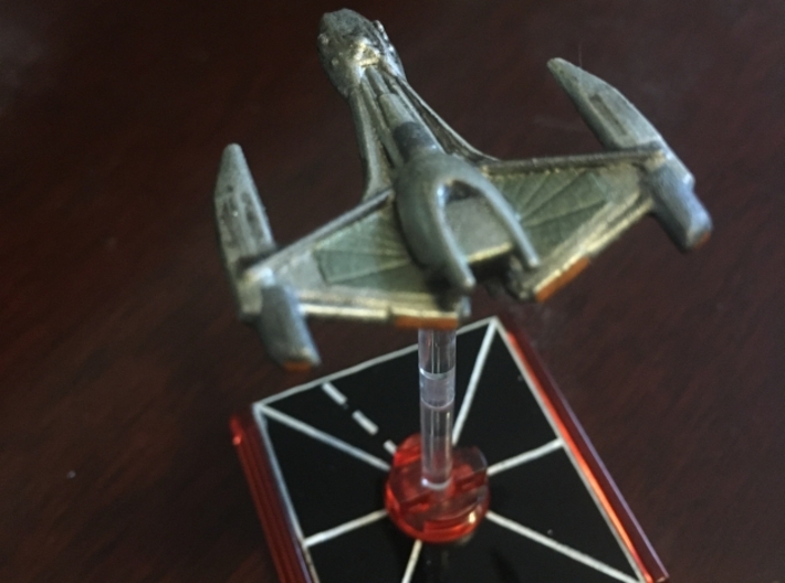 Klingon Raptor Class 1/3788 Attack Wing 3d printed Older model, Smooth Fine Detail Plastic, picture by Xikorolkel