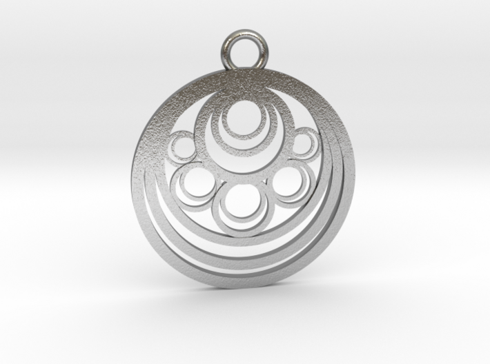 Geometrical pendant no.10 metal 3d printed