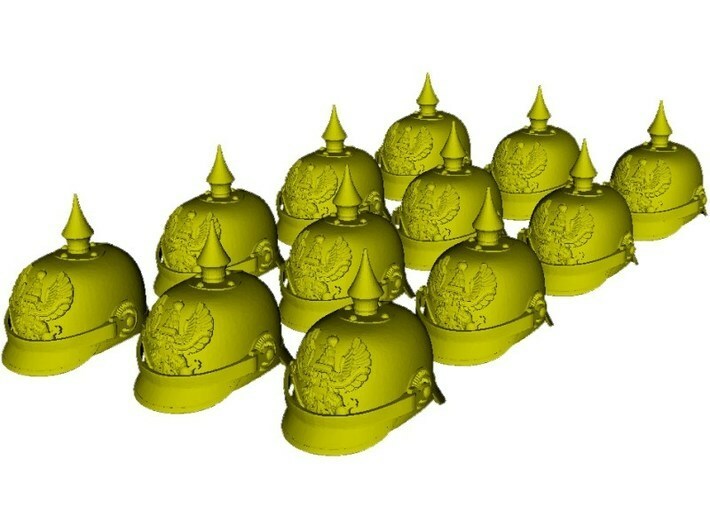 1/32 scale German pickelhaube helmets x 12 3d printed