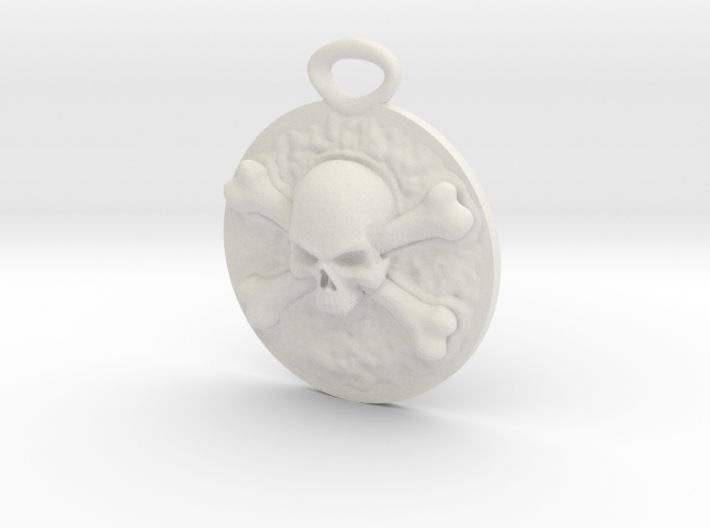 &quot;Concho&quot; Skull and Crossbones medallion 3d printed
