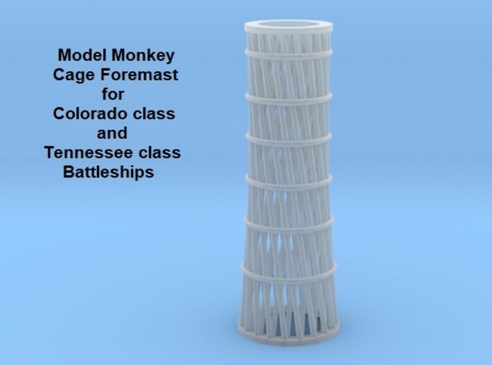 1/225 Tennessee & Colorado class Cage Foremast 3d printed 