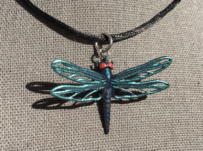 Dragonfly Pendant 3d printed Does not come painted. See video below for more info.