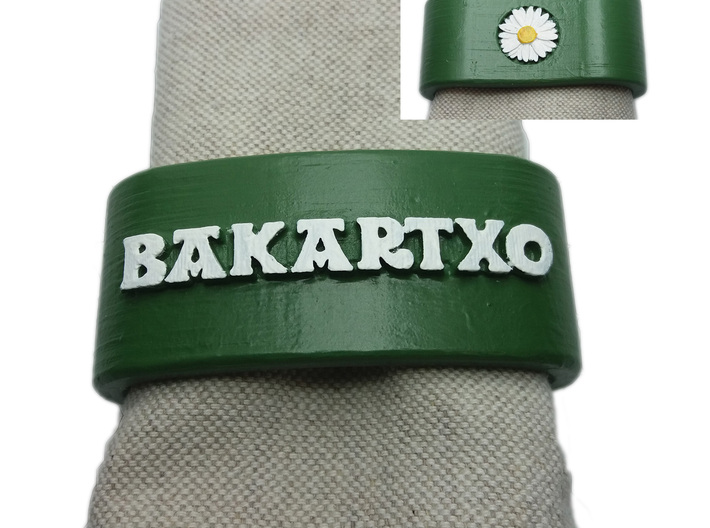 BAKARTXO napkin ring with daisy 3d printed