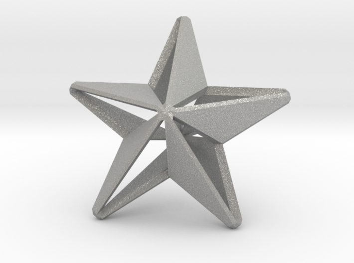 Five pointed star earring - Medium Large 3cm 3d printed