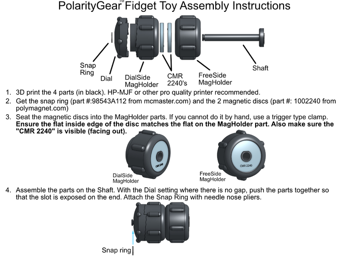 PolarityGear Fidget Toy (8-15) 3d printed 