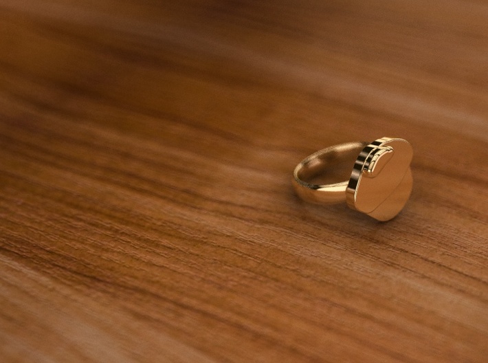 Pikabu Classical RIng 14k gold 6,5size 3d printed