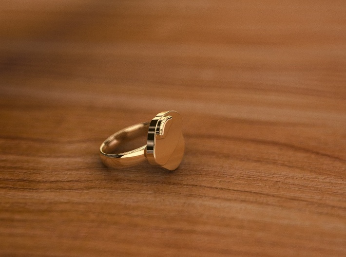 Pikabu Classical RIng 14k gold 6,5size  3d printed 