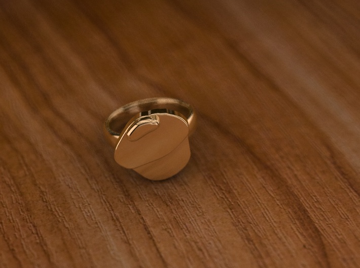 Pikabu Classical Ring 14k gold 7size 3d printed