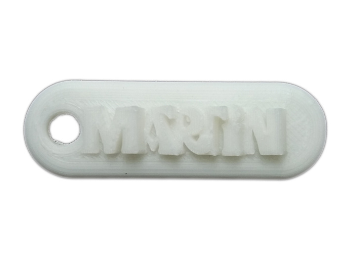 MARTIN Personalized keychain embossed letters 3d printed