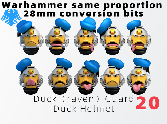 MK Galaxy Duck（raven）Guard Duck Helmet 3d printed