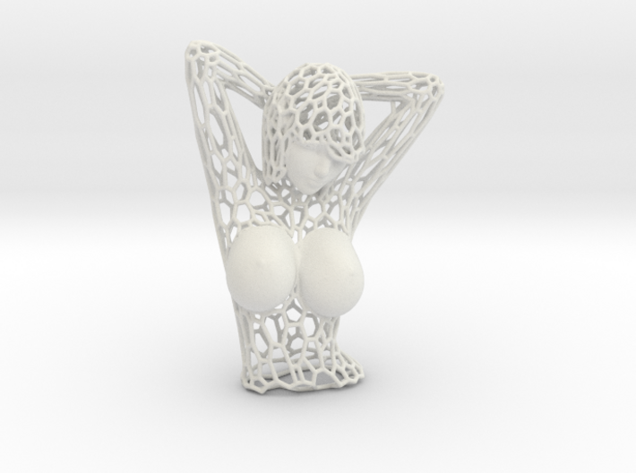 Female Bust Voronoi 3d printed
