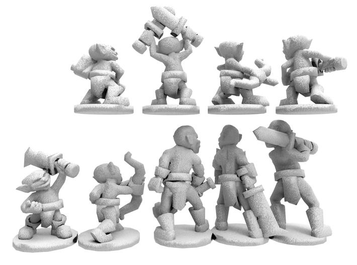 Orcs and Goblins 3d printed 