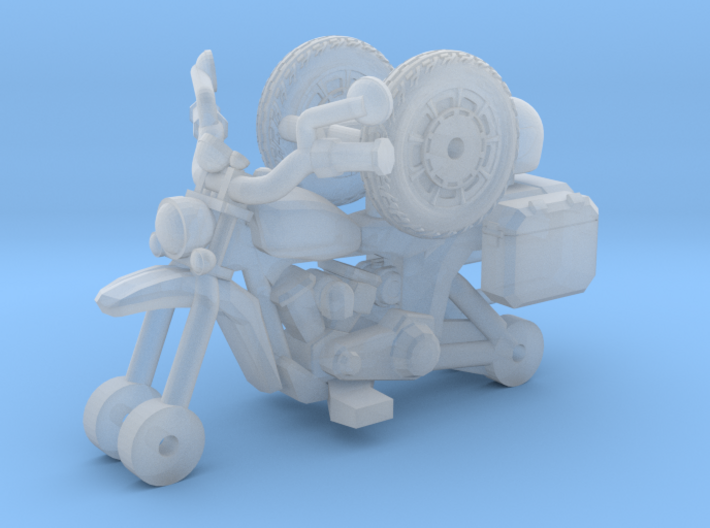 1-87 Scale Junkyard Courier Motorcycle 3d printed