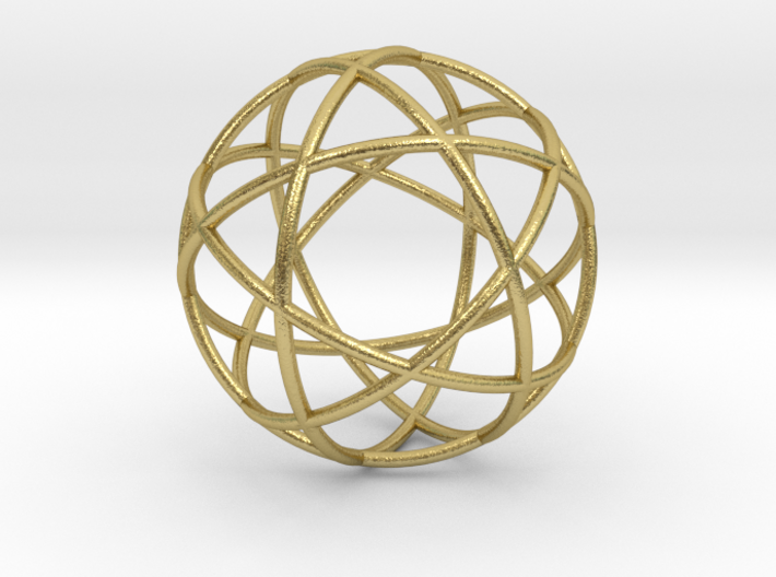 Penta Sphere pendant, .6&quot; diam. 3d printed