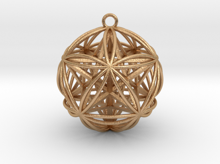 Icosasphere w/Nest Stellated Dodecahedron Pendant 3d printed