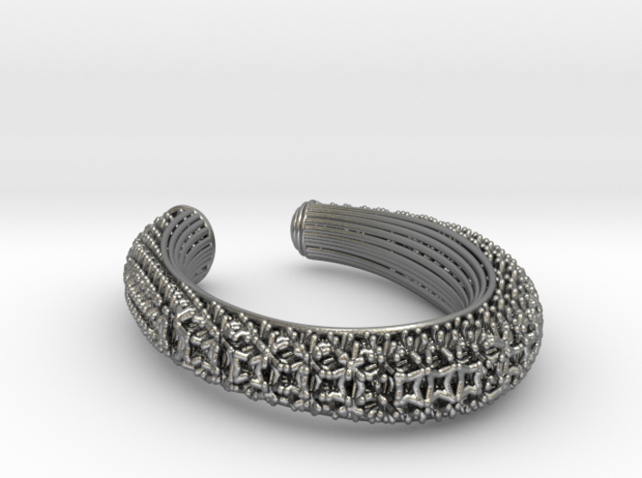 3D snowflake lattice bracelet 3d printed 