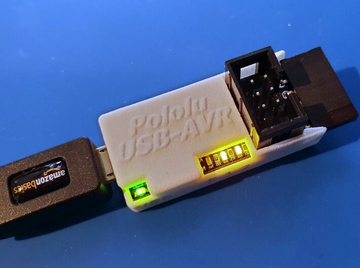 Pololu USB AVR Programmer V2.x - Case - v1.1 3d printed White Processed Versatile Plastic