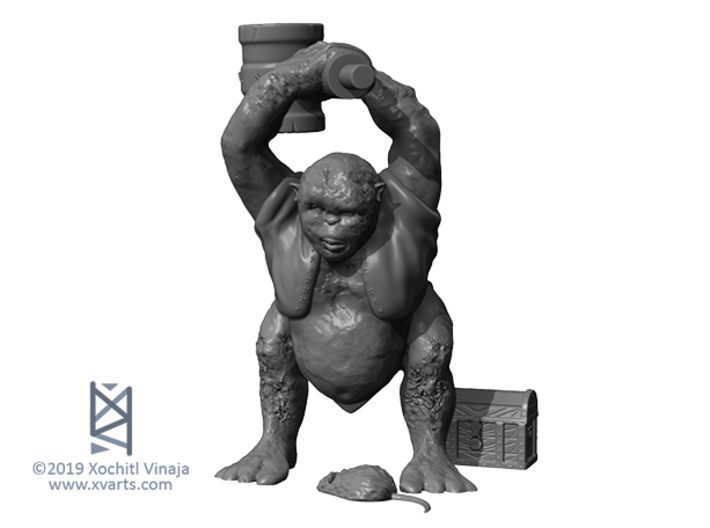Troll 32mm Miniature 3d printed Original Design based on the troll and treasure chest concepts created for Sculptember 2019. Designed and rendered from ZBrush. Print your's now.