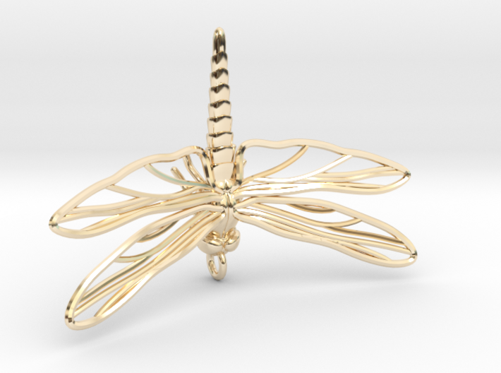 Dragonfly Pendant Large 3d printed