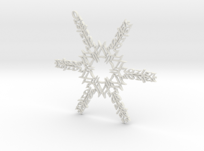 Frazier snowflake ornament 3d printed 