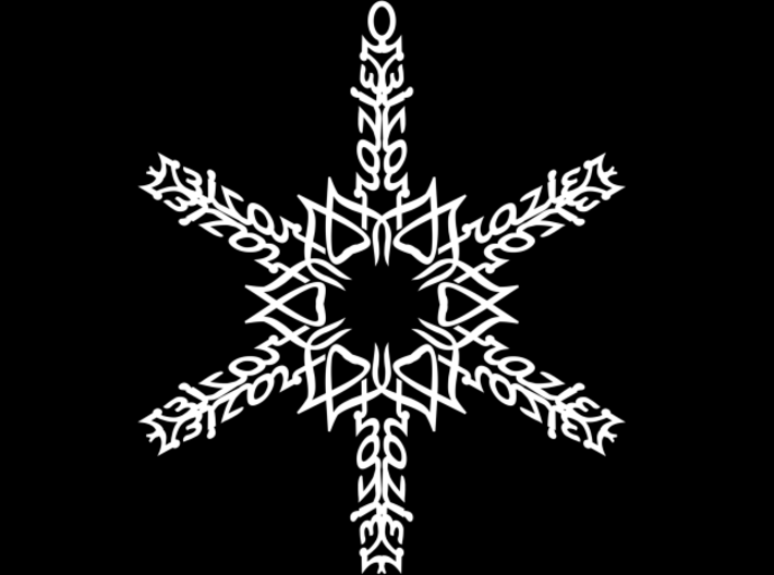 Frazier snowflake ornament 3d printed