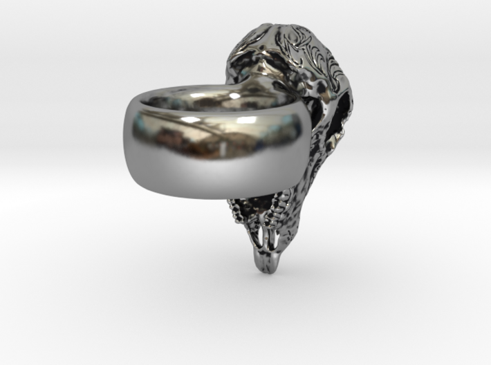 Sheep Skull Ring 3d printed 