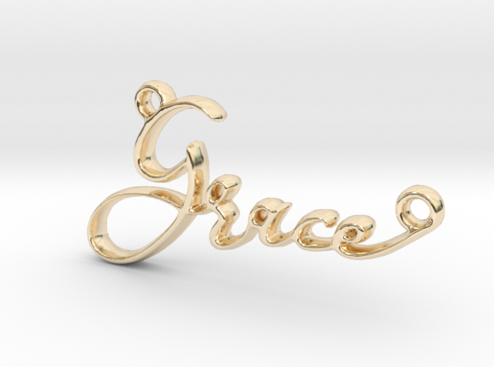 Grace First Name Pendant 3d printed