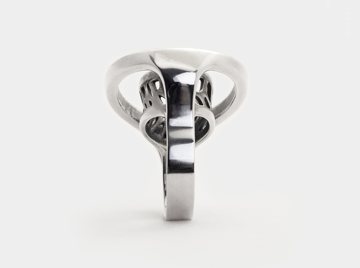 Infinity Open Circle Ring .Minimalist Statement 3d printed Minimalist Designer Jewellery in Sterling Silver