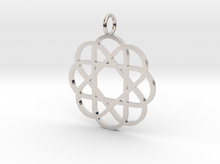 GG3D-014 3d printed Geometric origami mandala pendant