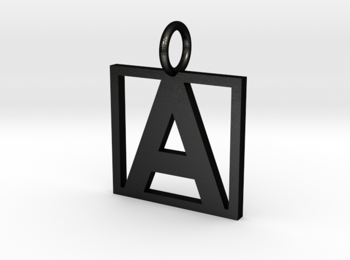 GG3D-038 3d printed The letter A pendant