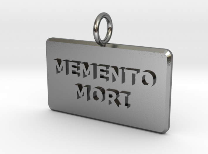 GG3D-051 3d printed Latin wording Memento Mori (Remember That You Must Die) pendant